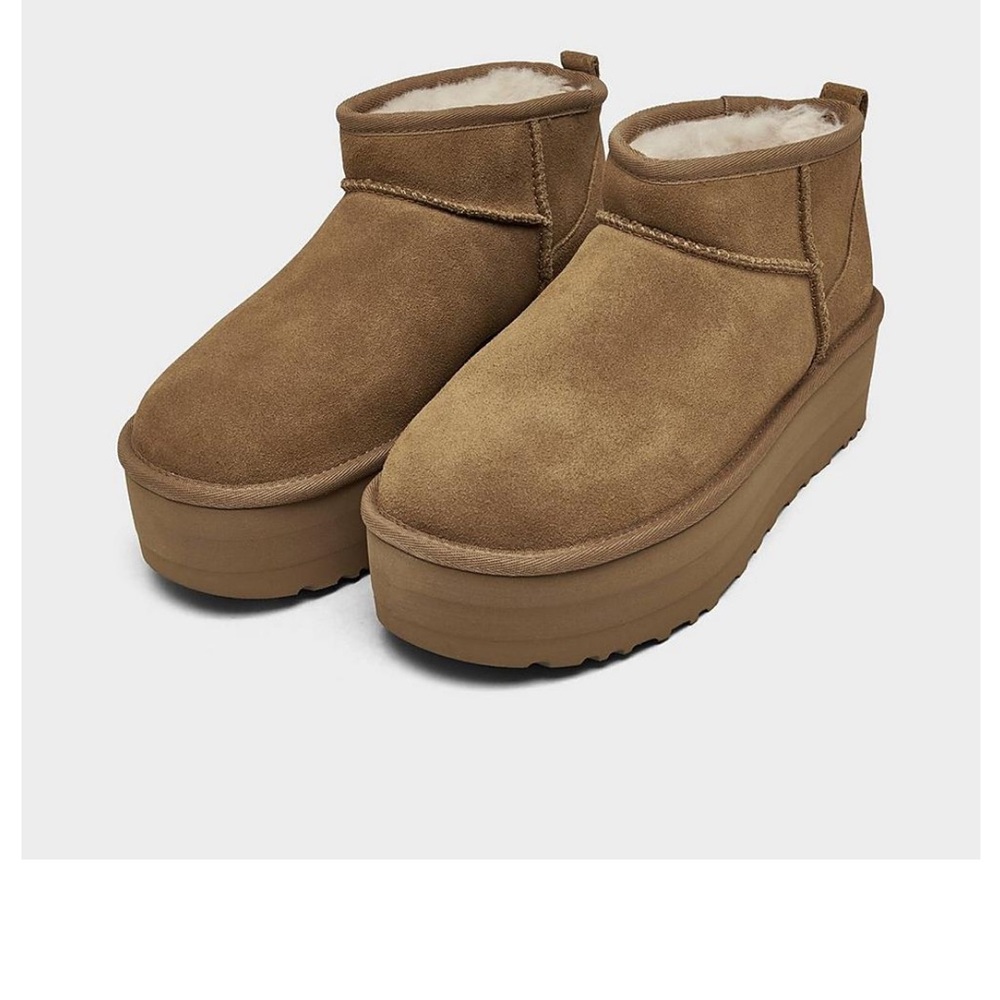 UGG Ultra Mini Platform Boots, Chestnut size 8